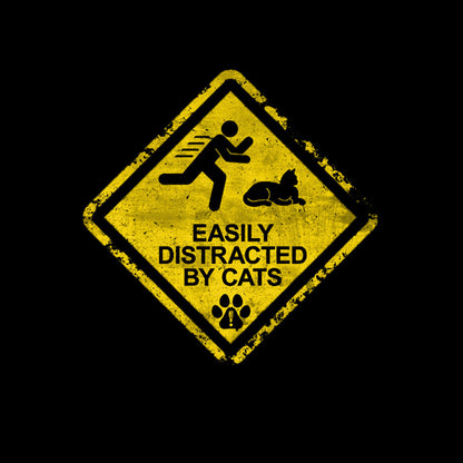 Cat Distraction Warning T-Shirt