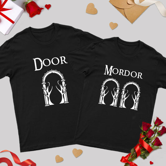 Door Mordor Geek Couple T-Shirt