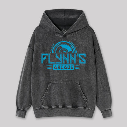 Flynn's Arcade Est 1982 Washed Hoodie