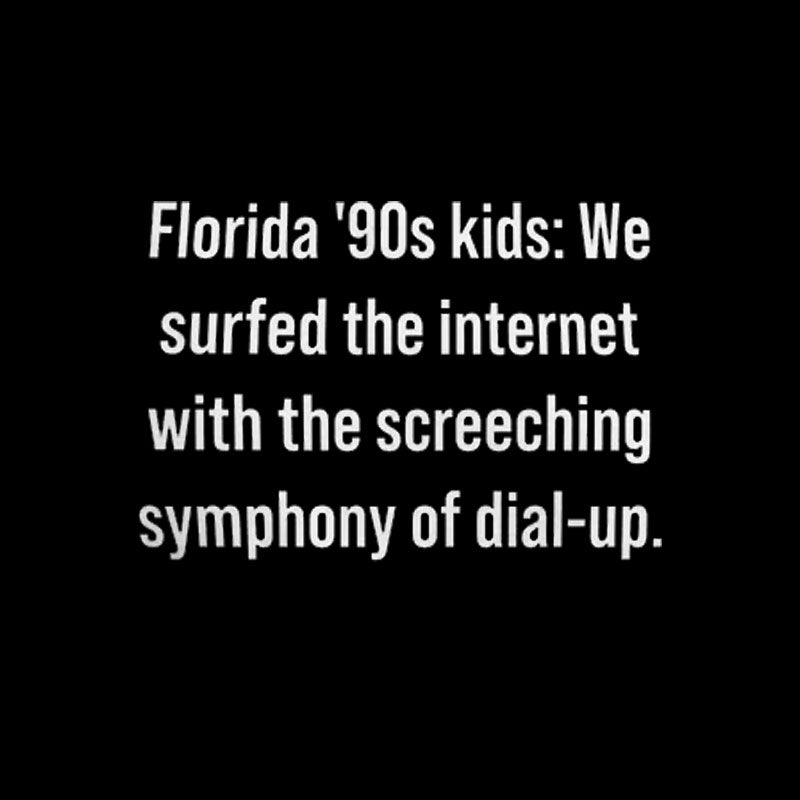 Florida 90s Kids Retro Internet Memorabilia T-Shirt