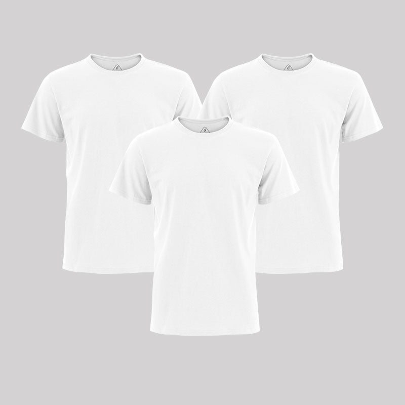 Geeksoutfit Essential T-Shirts - White - 3 Pack