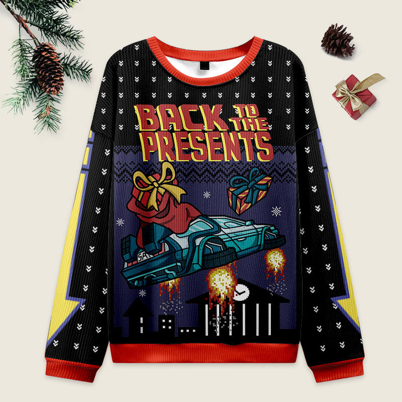 Back To The Present Ugly Christmas Sweater