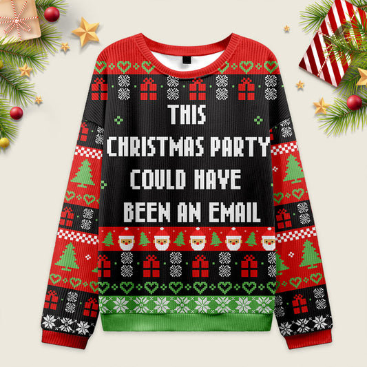 This Christmas Party Ugly Christmas Knit Sweatshirt