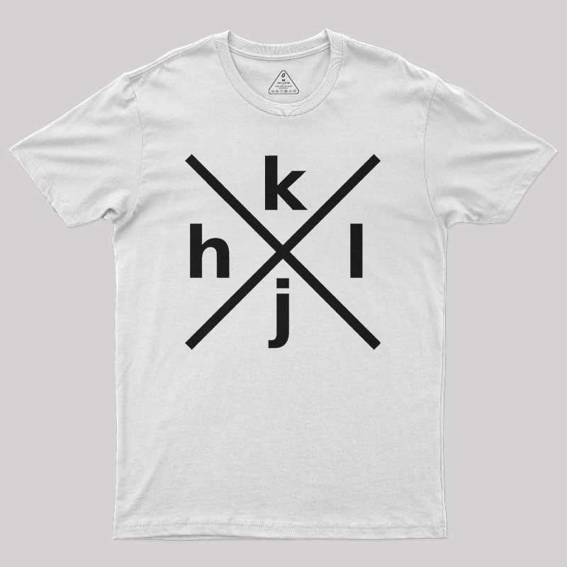 HJKL Design for Programmers Using vi/Vim Geek T-Shirt