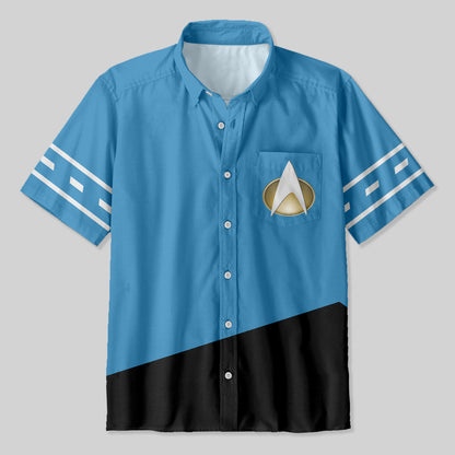 Spaceship Uniform Button Up Pocket Shirt