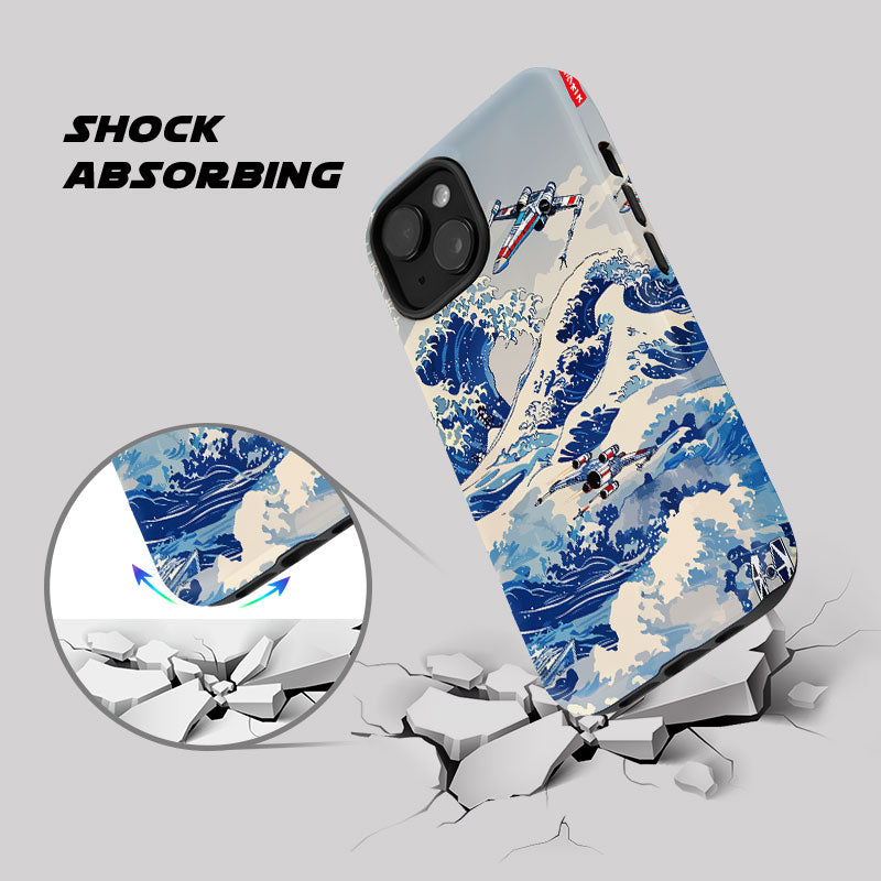 Ukiyoe wave fighter Geek Phone Case