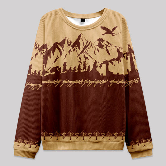 Mountains of Mordor Brown Knit Sweatshirt