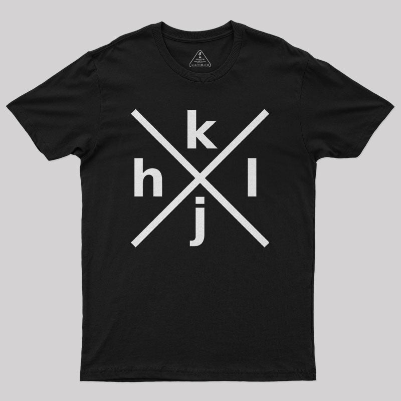 HJKL Design for Programmers Using vi/Vim Geek T-Shirt