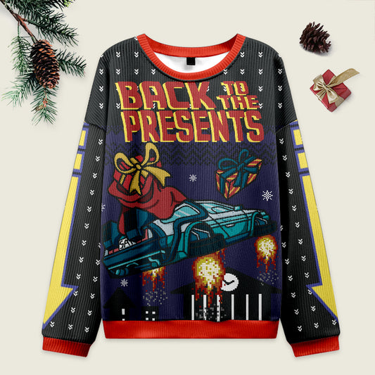 Back To The Present Ugly Christmas Sweater