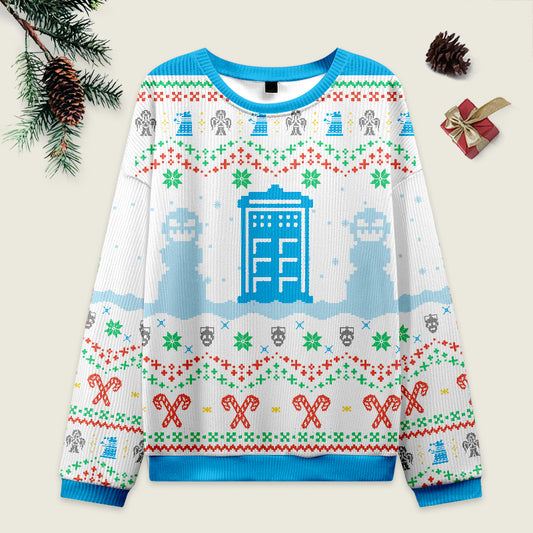 Doctor Who White Ugly Christmas Sweater