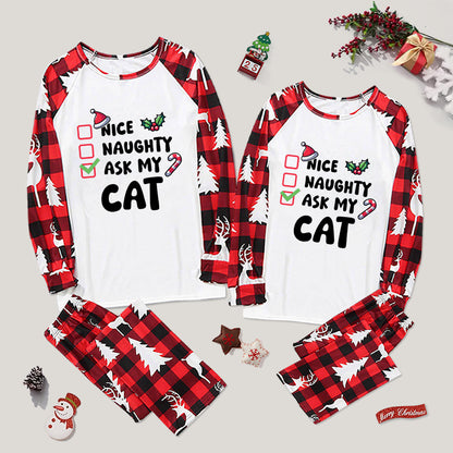 Ask My Cat Family Christmas Pajama Sets