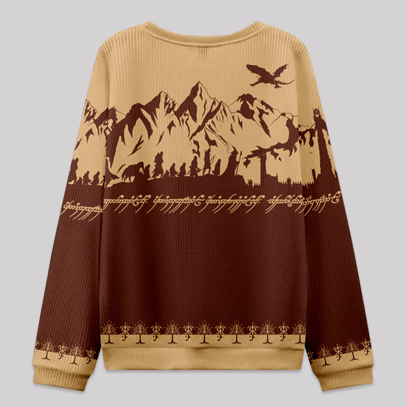 Mountains of Mordor Brown Knit Sweatshirt