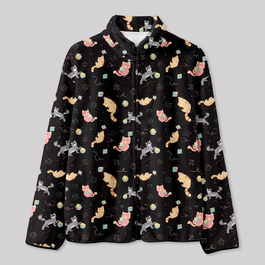 DND Dice Cat Fleece Jacket