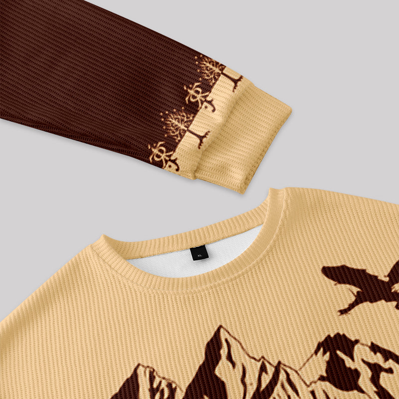 Mountains of Mordor Brown Knit Sweatshirt