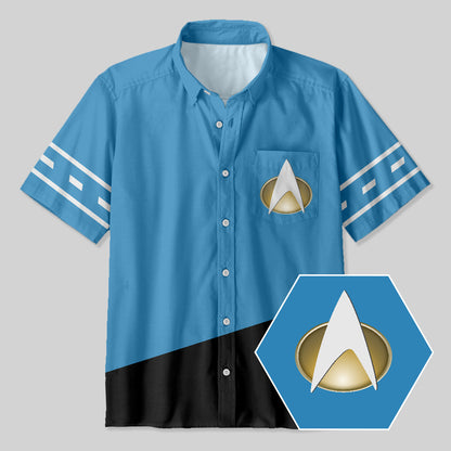 Spaceship Uniform Button Up Pocket Shirt