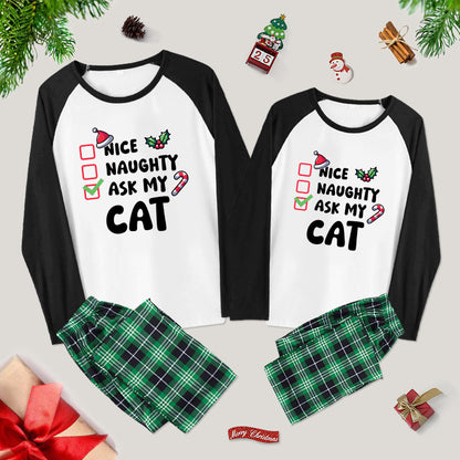 Ask My Cat Family Christmas Pajama Sets