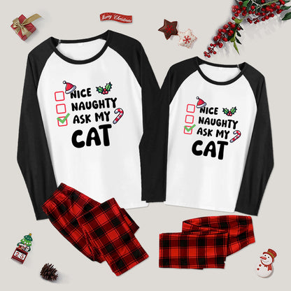 Ask My Cat Family Christmas Pajama Sets