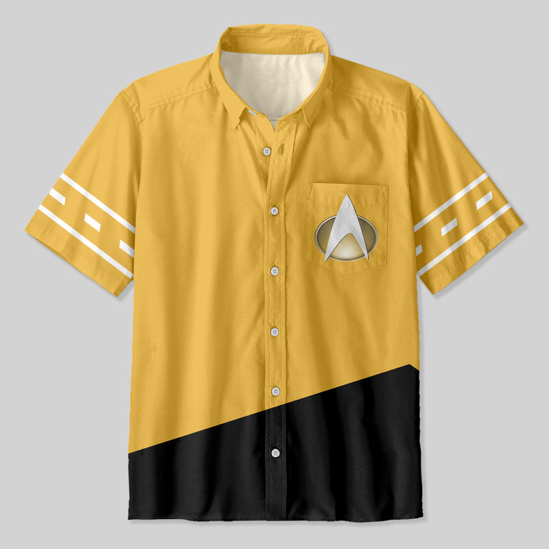 Spaceship Uniform Button Up Pocket Shirt