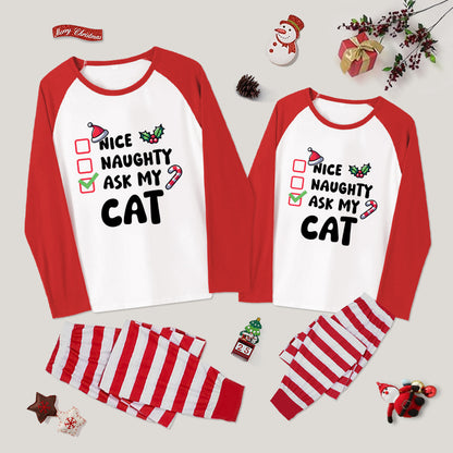 Ask My Cat Family Christmas Pajama Sets