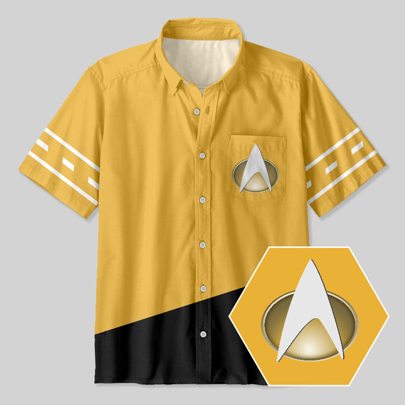 Spaceship Uniform Button Up Pocket Shirt