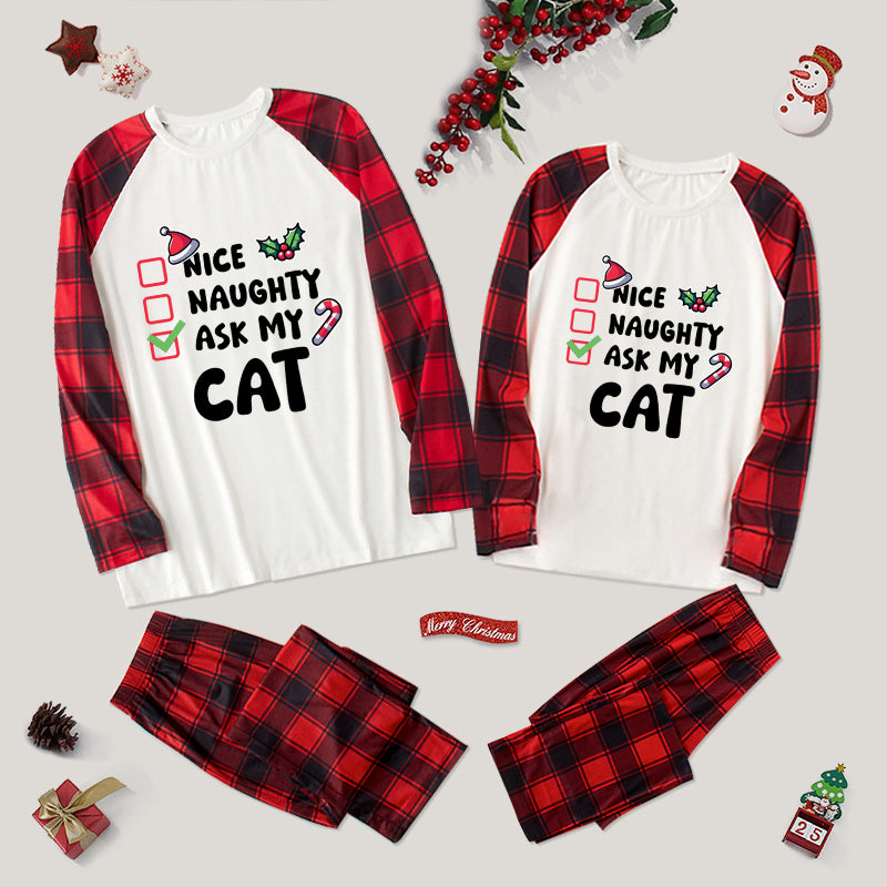 Ask My Cat Family Christmas Pajama Sets