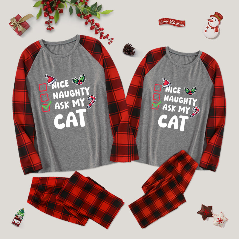 Ask My Cat Family Christmas Pajama Sets