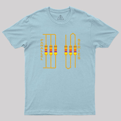 Electrical Resistor Parallel series Connections Geek T-Shirt