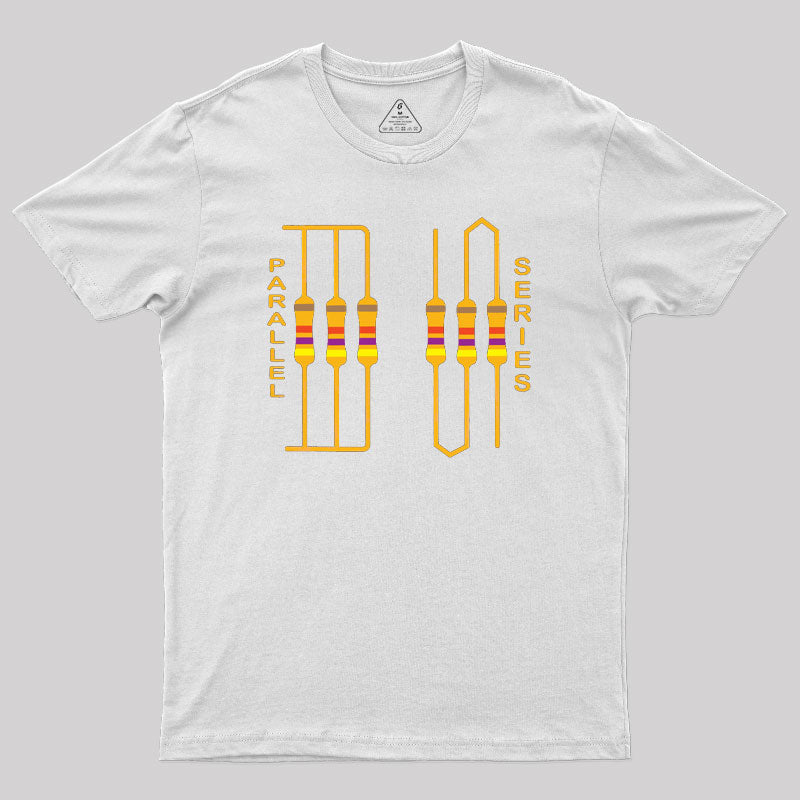 Electrical Resistor Parallel series Connections Geek T-Shirt