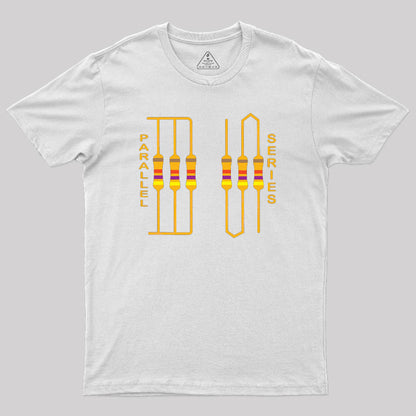 Electrical Resistor Parallel series Connections Geek T-Shirt