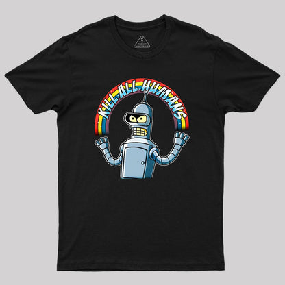 Shiny Metal Robot Geek T-Shirt