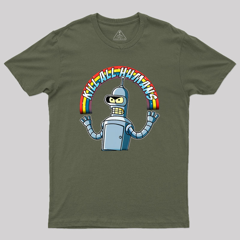 Shiny Metal Robot Geek T-Shirt