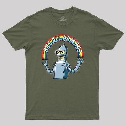 Shiny Metal Robot Geek T-Shirt