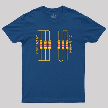 Electrical Resistor Parallel series Connections Geek T-Shirt