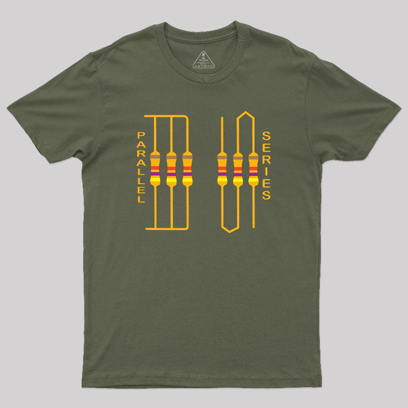 Electrical Resistor Parallel series Connections Geek T-Shirt