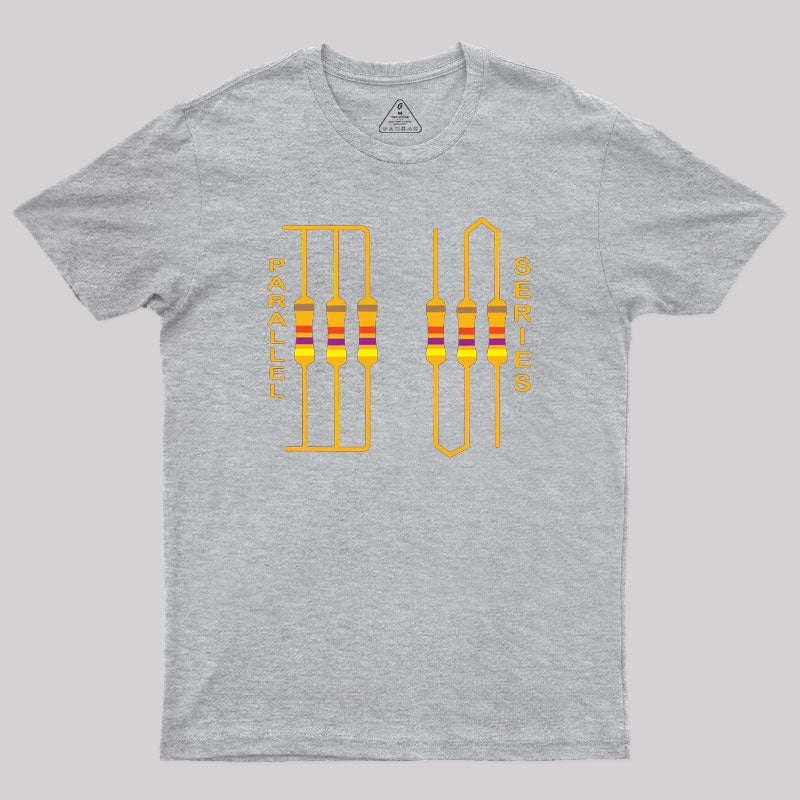 Electrical Resistor Parallel series Connections Geek T-Shirt