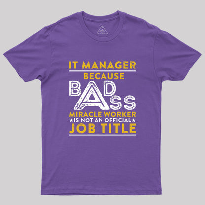 IT Manager Geek T-Shirt