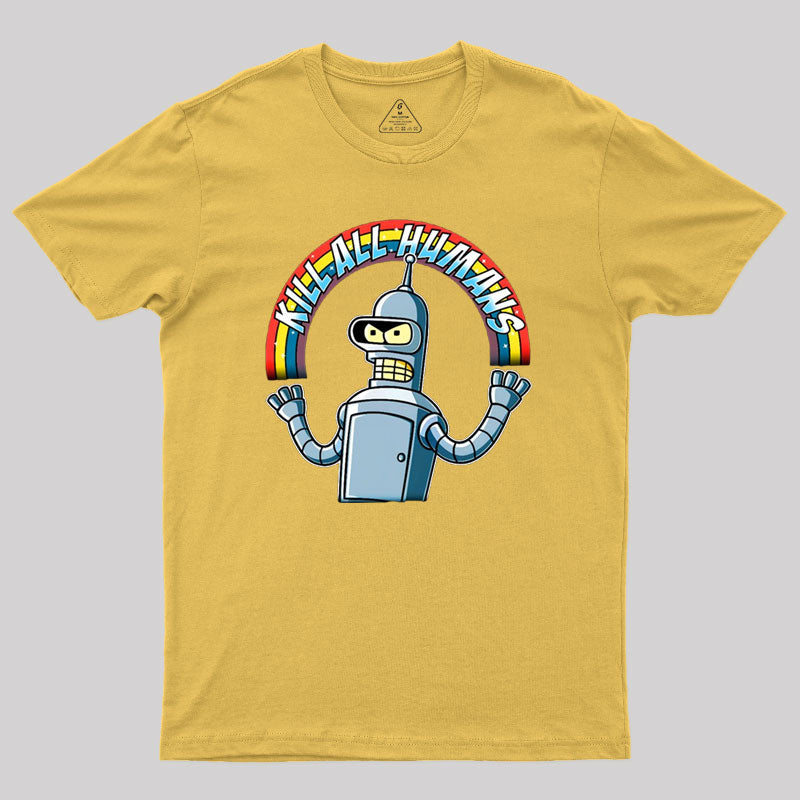 Shiny Metal Robot Geek T-Shirt