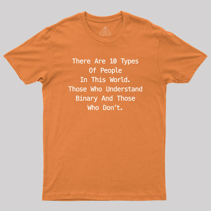 There are 10 Types of People Funny Programming Geek T-Shirt