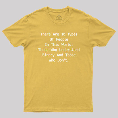 There are 10 Types of People Funny Programming Geek T-Shirt