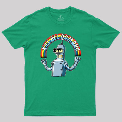 Shiny Metal Robot Geek T-Shirt