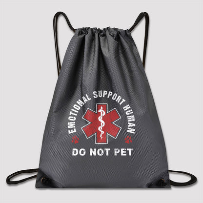 Emotional Support Human Drawstring Cinch Bag