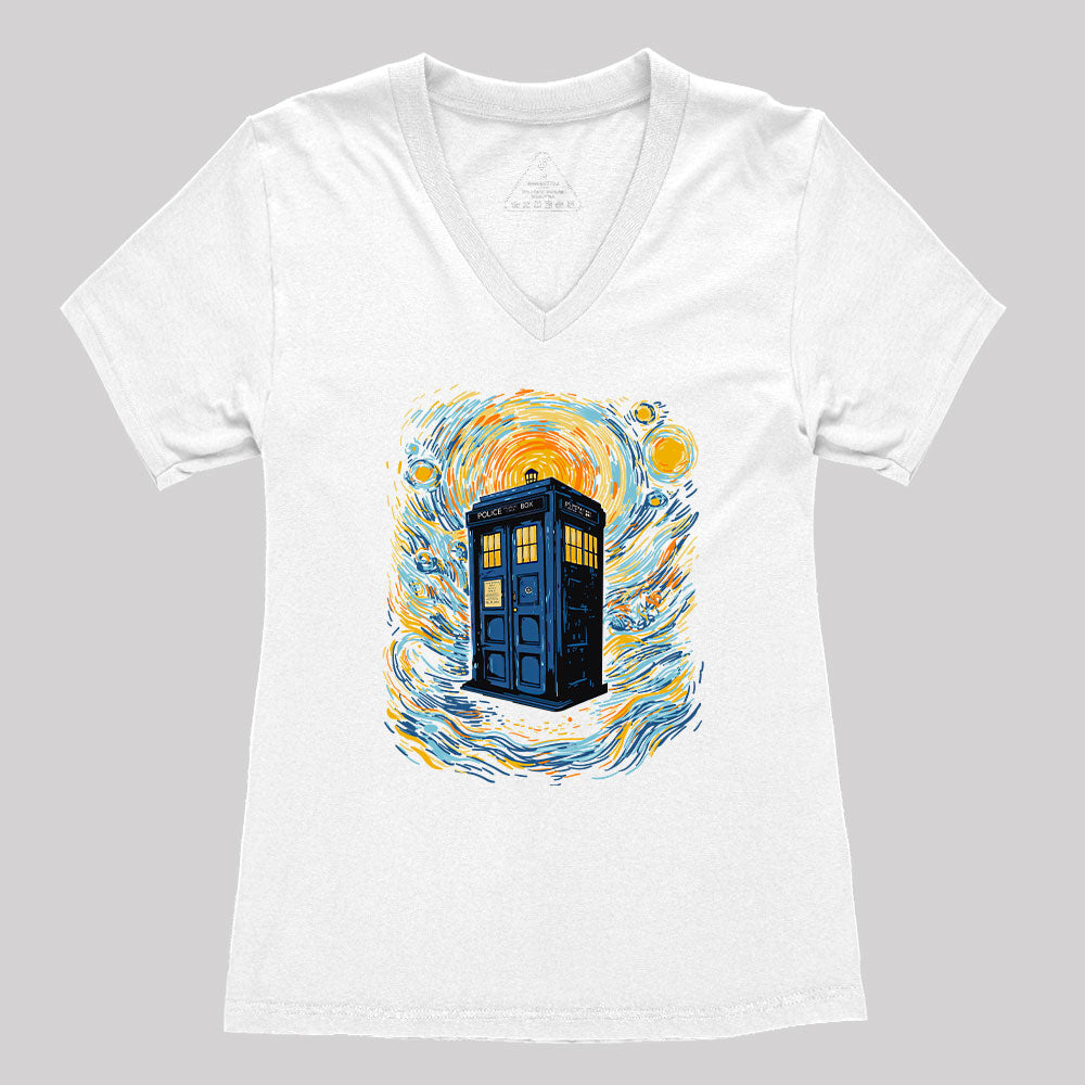 Starry Blue Box Women's V-Neck T-shirt