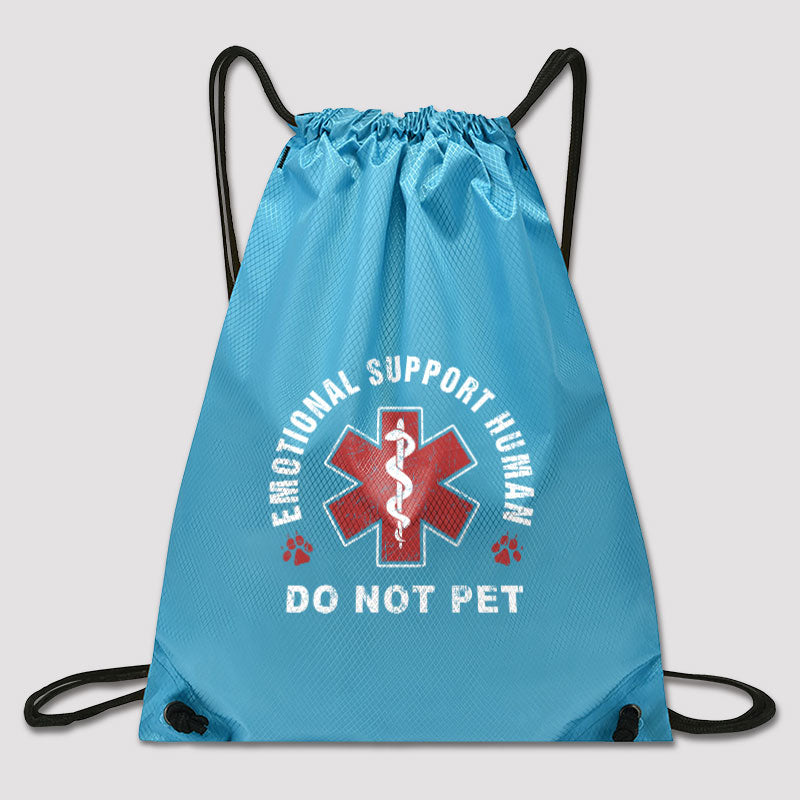 Emotional Support Human Drawstring Cinch Bag