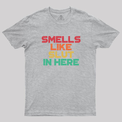 Smells Like Sl*t In Here Sunset Funny Geek T-Shirt