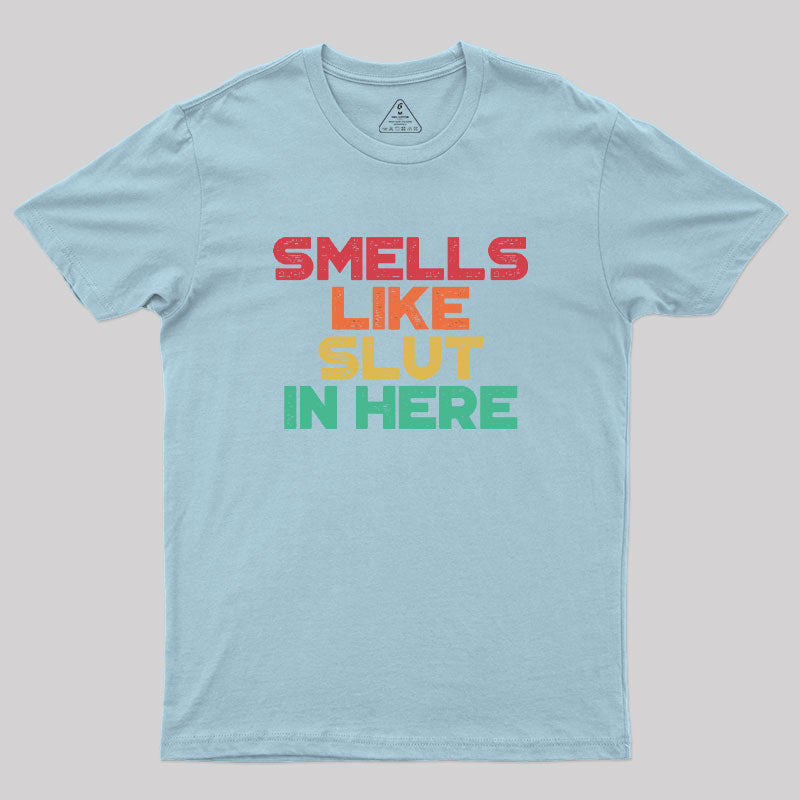 Smells Like Sl*t In Here Sunset Funny Geek T-Shirt