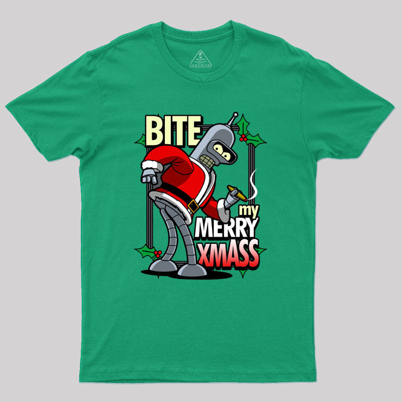 Bite my Merry XmASS Geek T-Shirt