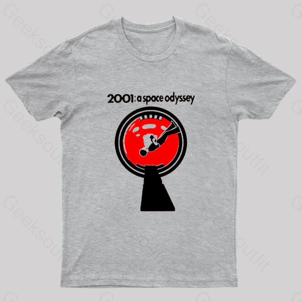 2001 A Space Odyssey Geek T-Shirt Grey / S