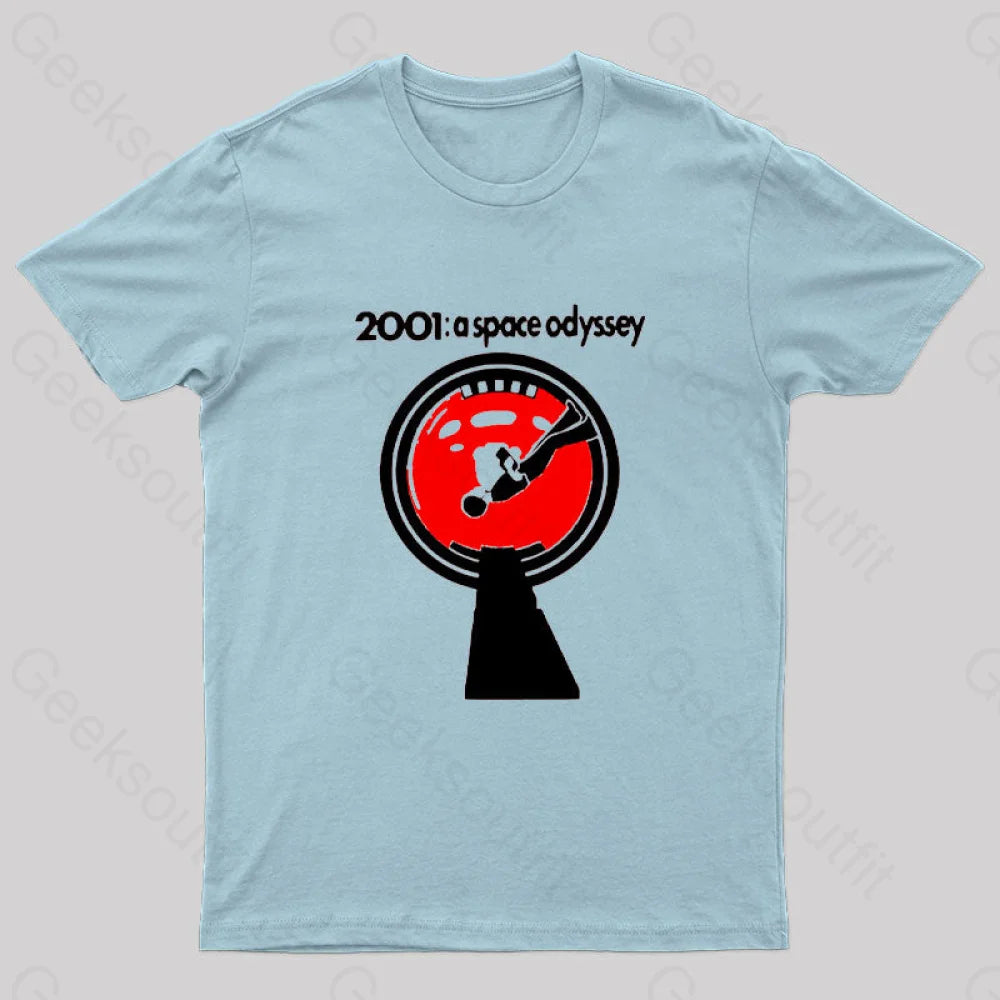 2001 A Space Odyssey Geek T-Shirt Light Blue / S