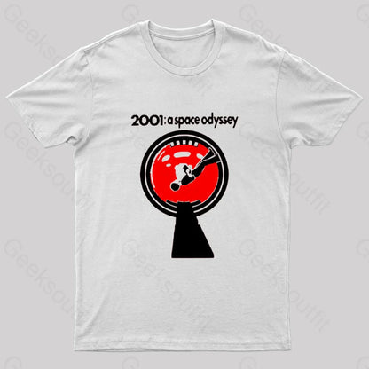 2001 A Space Odyssey Geek T-Shirt White / S