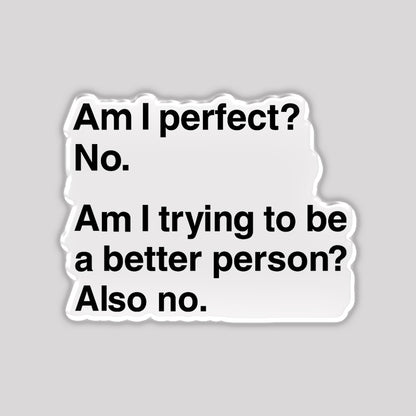 Am I Perfect No Refrigerator Magnet